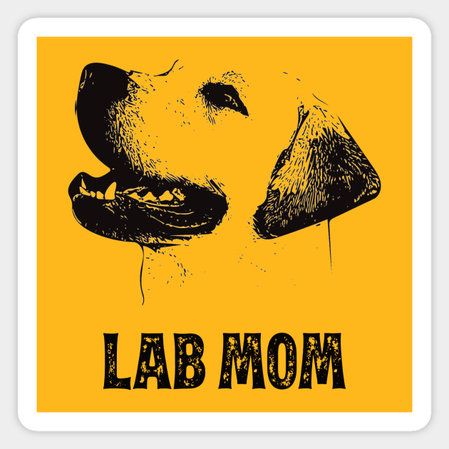 Lab Mom - Labrador Retriever Mom Sticker by DoggyStyles